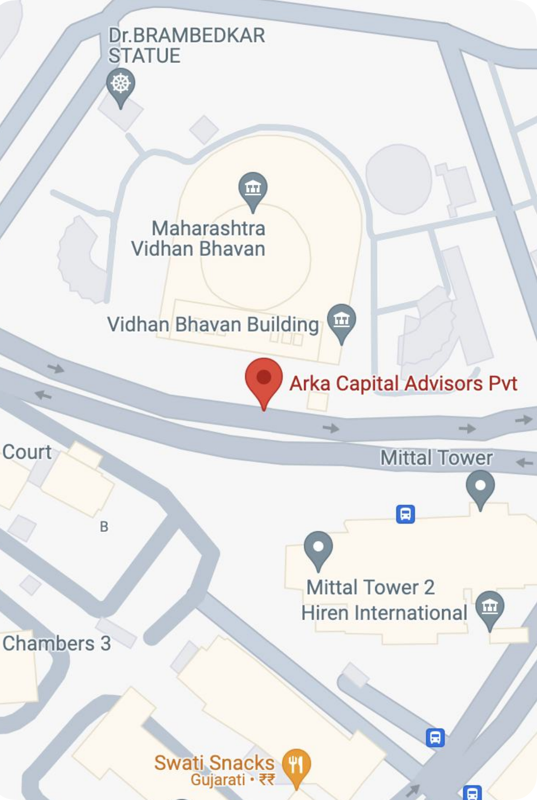 Arka Capital Advisors Pvt office location map